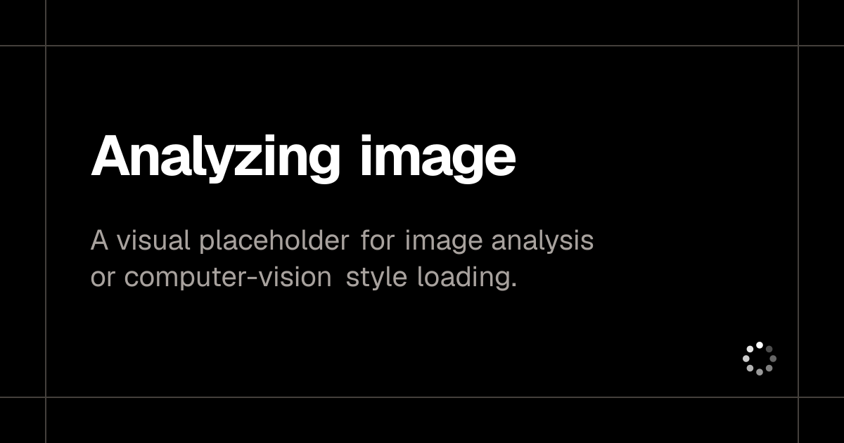 Image Processing Loading Ui Analyzing image - Loading UI
